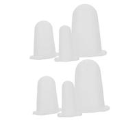 DECOMELODY 6 pièces Bouchons Silicone Protection Douilles Pâtisserie Réutilisables Anti-rayures pour Embouts Glaçage Petits Moyens Grands Accessoires Décoration Gâteaux