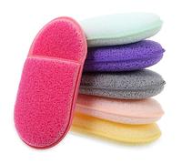 DECOMELODY 6 pièces Éponge Visage Nettoyante Douce et Réutilisable Exfoliante et Démaquillante pour Nettoyage Profond et Soin Visage Couleur Aléatoire Couleur Aléatoire