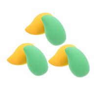 DECOMELODY 6 pièces Éponges Maquillage Mangue Réutilisables Lavables pour Poudre Sèche et Humide Souples et Durables Houppettes Visage Polyvalentes Application Uniforme et Nettoyage Facile