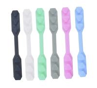 DECOMELODY 6 pièces Extension de Sangle pour Masque Silicone Anti-pression Léger et Portable Accessoires Pratiques pour Hommes et Femmes Vert Bleu Blanc Rose Gris Noir