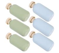 DECOMELODY 6 pièces Flacon Rechargeable avec Bouchon Flip Top Antidérapant Lot de Bouteilles de Voyage pour Shampooing Lotion Gel Flacons Souples Portables pour Soins Corporels