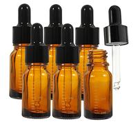 DECOMELODY 6 pièces Flacons Verre avec Échelle pour Huiles Essentielles Flacon Cosmétique Rechargeable Étanche pour Voyage Porte Huile et Parfumées