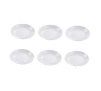 DECOMELODY 6 pièces Lot de Assiettes Céramique Blanches pour Sauce et Condiments Petites Assiettes de Table Décoratives pour Maison Restaurants et Restauration Réutilisable