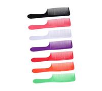 DECOMELODY 6 pièces Lot de Peignes de Coiffure Incurvés Type pour Salon Outils de Barbier Antistatiques et Résistants Assortiment Noir Blanc Rose Rouge Vert Coiffage et Massage Professionnel
