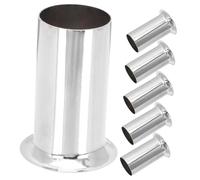 DECOMELODY 6 pièces Manchon de Douille Fer Chromé Cache Socle Lampe Bougie pour Lustre Cristal Rouille Facile à Installer et Compatible Plafonnier Industriel