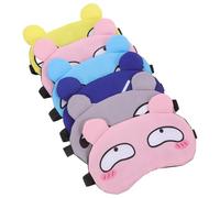 DECOMELODY 6 pièces Masque de Sommeil Cartoon Masque Yeux Doux et Léger avec Bande Élastique Ajustable Bloqueur de Lumière pour Voyage et Sommeil Confortable pour Fille et Garçon