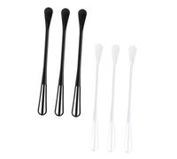 DECOMELODY 6 pièces Mini Fouets Manuels Multifonctions Plastique Batteur Œufs avec Cuillères Intégrées Ustensiles de Cuisine pour Mélanger Confiture Lait et Soupe et Facile à Réutilisable