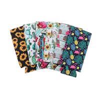 DECOMELODY 6 pièces Set de Manchons Isolants Néoprène pour Canettes de Protège Boissons Réutilisable pour Bières et Sodas Styles Variés Garde Au pour Pique et Fête