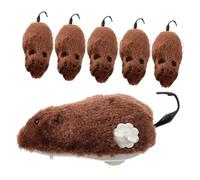DECOMELODY 6 pièces Souris Mécanique Remontoir Peluche pour Chat Activité Interactive Stimulation Santé Peluche Aléatoire Couleur Aléatoire Couleur Aléatoire
