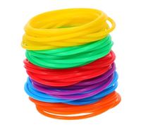 DECOMELODY 60 Pièces Bracelets Silicone Multi-usage Rétro Élastiques Cheveux et Bracelets Poignets Couleurs Assorties pour Fête Anniversaire Halloween Noël