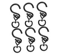 DECOMELODY 6pièces Crochets Pivotants pour Jardinières Pots De Fleurs Et Mangeoires à Oiseaux Crochets pour Pots De Fleurs Suspendus Boucles Rotatives