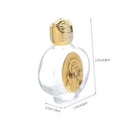 DECOMELODY 6pièces Distributeur Eau Bénite Bouteille Vide Transparente avec Croix Dorée pour Église Chrétienne Thanksgiving Cadeau De Communion