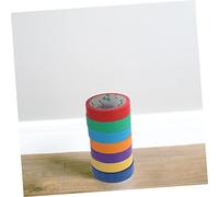 DECOMELODY 7 rouleaux Rubans Adhésifs de Masquage Colorés Papier Crépon Premium Protection Murs et Carrosserie Facile à Décoller