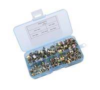 DECOMELODY 75 pièces Colliers de Serrage Métalliques Clips à Ressort pour Tuyaux et Air Fixation Tube Polyvalente Compact et