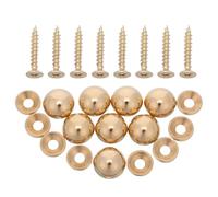 DECOMELODY 8 Ensembles Self Tapping Decorative Screw Caps In Thick Brass Furniture Fixing Screws For Wall Mounting And Glass Cabinets Home Decor Hardware