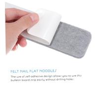 DECOMELODY 8 pièces Bandes de Tableau Feutre Auto Adhésives avec Punaises Transparentes pour Mémo Photos Notes et Décoration Murale Bureau
