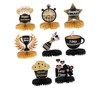 DECOMELODY 8 pièces Décoration Nid Abeille Papier pour Retraite Ornement et Élégant pour Fête Ambiance Joyeuse et Créative Accessoire Pratique pour Célébration Retraite