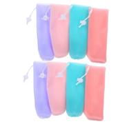 DECOMELODY 8 Pièces Filet Moussant Pour Sachets De Distributeur De Pour Enfants Noir à Vaisselle Attitude De Voyage Net Moussant Acide Pe