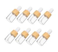 DECOMELODY 8 pièces Lot de Flacons Rechargeables Verre avec Pipette Bouteilles Portables pour Huile Essentielle Lotion et Essence Compactes et Faciles à Utiliser