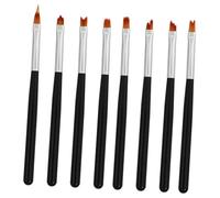 DECOMELODY 8 pièces Pinceau Nail Art Flexible pour Peinture Ongles Stylo Léger et Précis pour Dessin Fleurs et Motifs DIY Accessoires Manucure Multifonctions Nettoyage Facile