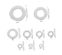 DECOMELODY 800 pièces Rondelles Plates Inox Assortiment Boîte Pratique pour Vis Écrous Maintenance Industrielle et Domestique