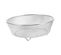 DECOMELODY Accessoire Friteuse Air INOX Support Viande Rond Vertical pour Air Fryer et Four Électrique Compatible Panier Rack Déshydrateur Barbecue Multifonction