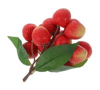 DECOMELODY Accessoire Photo Réaliste et Photographie Culinaire pour Présentation Alimentaire Modèle de Fruits Artificiels Litchi Décoratif en Plastique Solide