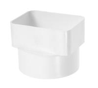 DECOMELODY Adaptateur de Tuyau de Gouttière en ABS Beige pour Conduite de Gouttière Ronde, Protège les Dégâts d'Eau et Canalise les Eaux Pluviales Efficacement