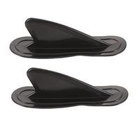 DECOMELODY Ailerons de Paddleboard de Remplacement 2 Pièces en PVC Noir | Stabilité Accrue et Maintien du Cap, Pivot Rapide pour Virages Serrés, Colle Non Incluse, Usage Nautique