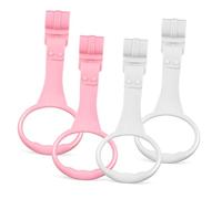 DECOMELODY Anneaux de Lit pour Bébé 4 Pcs en Plastique Faciles à Installer et Confortables à Saisir pour Parc à Jeux et Lit Bébé, Jouet Motricité pour Apprendre à Marcher