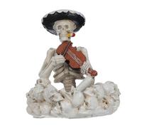 DECOMELODY Ashtray Skull Resin Decorative for Indoor Outdoor Use Compact Halloween Desk Accessory with Detailed Craftsmanship Smokers Gift and Tabletop Ornament