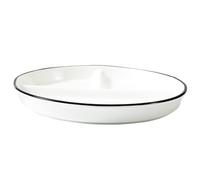 DECOMELODY Assiette Compartimentée en Céramique 3 Compartiments 23 Cm pour Contrôle des Portions, Vaisselle Divisée pour Adultes et Garçon et Filles, Plateau Repas Maison, Usage Quotidien