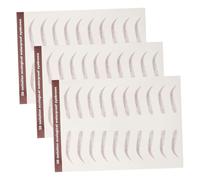 DECOMELODY Autocollants pour Sourcils Imperméables 3 Feuilles 3d Marron Réalistes Garçon et Filles et Adultes Maquillage Solide Voyage