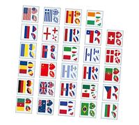 DECOMELODY Autocollants Temporaires Visage Patriotiques Lot 116 Pièces 60x60mm Résistants à L'eau Pour Hommes Femmes Garçon Et Filles Évènements Sportifs