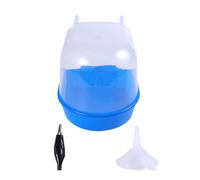 DECOMELODY Bac Bain Oiseaux pour Perruches Lavage Parrot avec Entonnoir Bleu Durable et Couleur Aléatoire