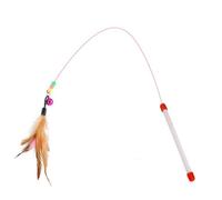 DECOMELODY Baguette de Jeu pour Chat avec Grelot Plumeau Flexible Fil Métallique Interactif pour Chats Intérieur Couleur Aléatoire Couleur Aléatoire