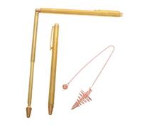 DECOMELODY Baguettes Sourcier Cuivre Robustes Set Télescopiques Outil Divinatoire Interactif pour Exploration Extérieure et Détection Eau Adapté Débutants et Experts