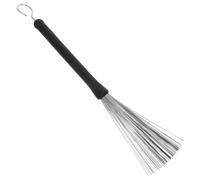 DECOMELODY Balai de Batterie Rétractable en Fil D'acier Inoxydable, Brosse Métallique pour Tambour Jazz, Accessoire Percussion Ergonomique, Manche Stable, Usage Débutants et Groupes