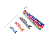 DECOMELODY Bannière Carpe Japonaise 5 Pièces Ensemble Coloré Arc-en-ciel en Tissu Doux et Léger, Drapeau de Carpe Suspendu Décoration Extérieure pour Jardin, Restaurant et Couleur Aléatoire