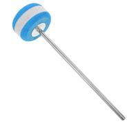 DECOMELODY Batte de Grosse Caisse en Feutre Bleu et Blanc Tête de Maillet Double Pédale Adaptateur Métallique Accessoire de Percussion Compatible pour Batterie Studio et Scène