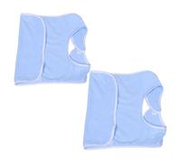 DECOMELODY Bavoirs Réutilisables pour Adultes en Polyester 2pcs, Protection Repas Solide et Polyvalente pour Personnes Âgées, Unisexe, pour Soins Quotidiens