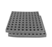 DECOMELODY Bloc D'éponge Concave pour Semis Hydroponique, Plateau de Culture sans Terre 2 Pièces Noir, Germination Balcon et Jardin, Matériel de Plantation Solide et Pratique