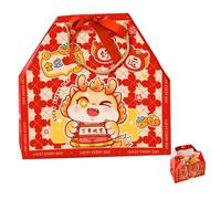 DECOMELODY Boîte à Bonbons Fête Dragon Doré Coffret Cadeau Festival Chinois Emballage Rigide Résistant pour Friandises Snacks et Cadeaux de Printemps