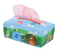 DECOMELODY Boîte à Mouchoirs Jouet Sensoriel pour Tout-petits en Tissu Lavable, Jouet Interactif D'éveil pour Bébés, pour Exercice des Mains et Apprentissage Ludique