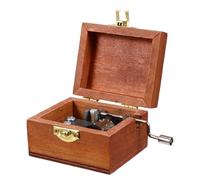 DECOMELODY Boîte à Musique en Bois Rétro Manuelle Tour Eiffel Mini Instrument Musical Mécanique Décoration Vintage pour Collection et Présent Romantique