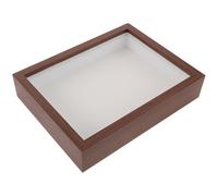 DECOMELODY Boîte à Ombres en Bois de Noyer 8 Pouces pour Fleurs Séchées Cadre Photo Décoratif Cadre Vitrine Suspendu ou Posé pour Décoration Murale et Intérieure