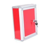 DECOMELODY Boîte à Suggestions Verrouillable Rouge Petite Boîte Aux Lettres Murale Sécurisée avec Clé pour Bureau et École Capacité Finition