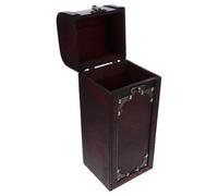 DECOMELODY Boîte à Vin Bois Vintage Étui Décoratif Robuste pour Bouteille Protection Sécurisée pour Transport et Présentation de Vin Rouge Coffret Élégant pour Mariage et Fêtes