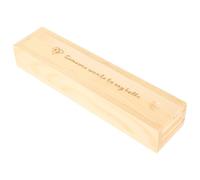 DECOMELODY Boîte Bois Naturel avec Couvercle, Motif Empreinte de Pied, Coffret de Rangement Décoratif pour Souvenirs de Naissance, Présent Mémorable pour Femme Enceinte