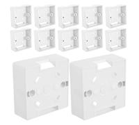 DECOMELODY Boîte de Prise Murale Encastrée Blanche 86 Type Lot de 12 Boîtier de Jonction Profonde Ignifuge Couvercle Anti-Poussière Installation Sécurisée pour Maison Bureau et Chantier